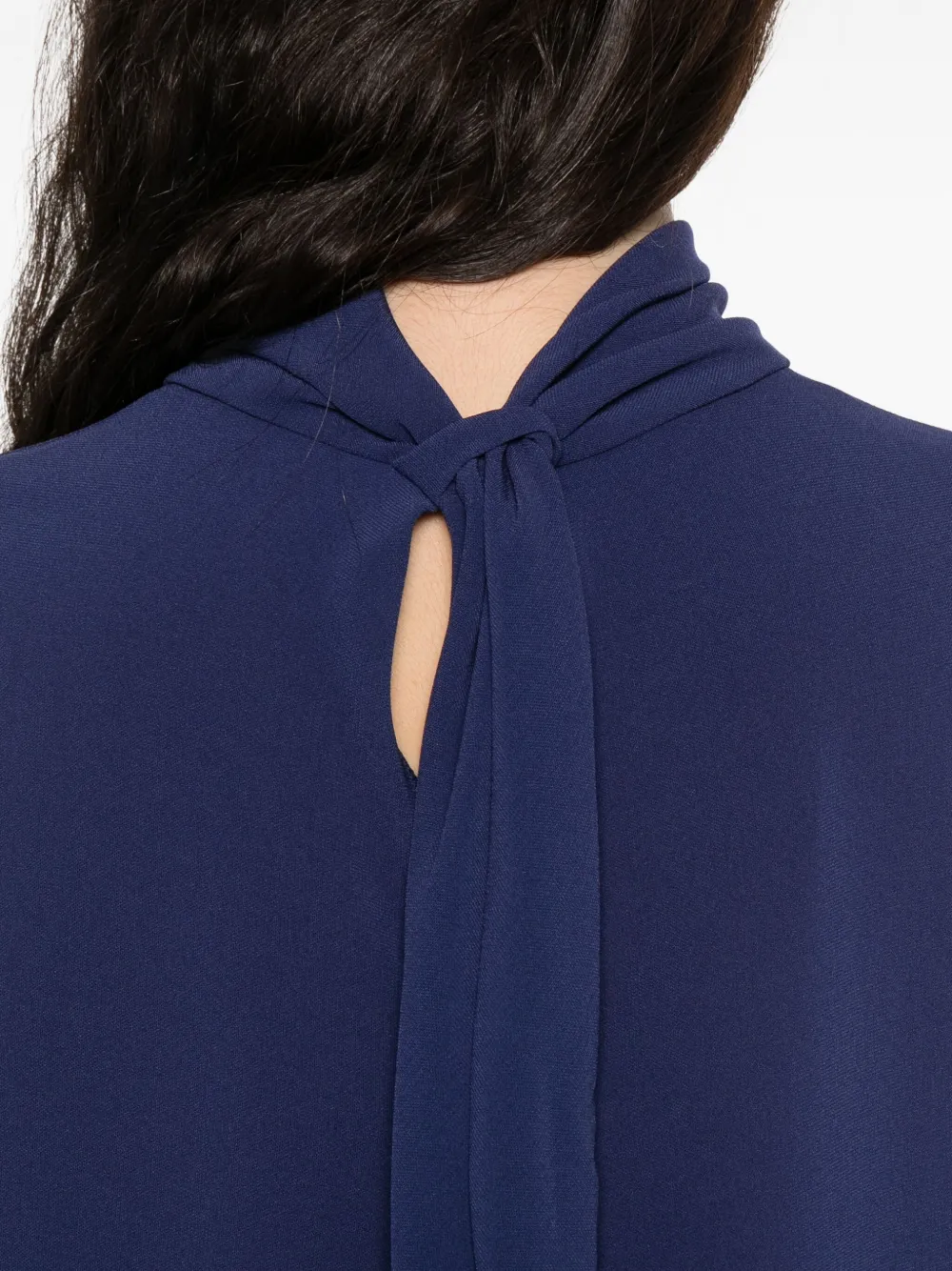 Roll-Neck Gathered Dress