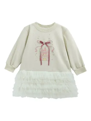 Mimi Tutu Ruffled Ribbon Mini Dress | Pink | FARFETCH SG