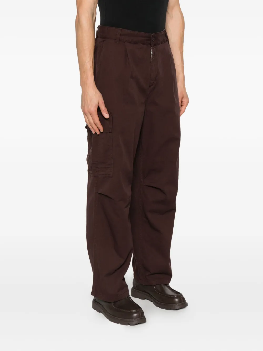 Carhartt WIP Broek met logopatch Bruin