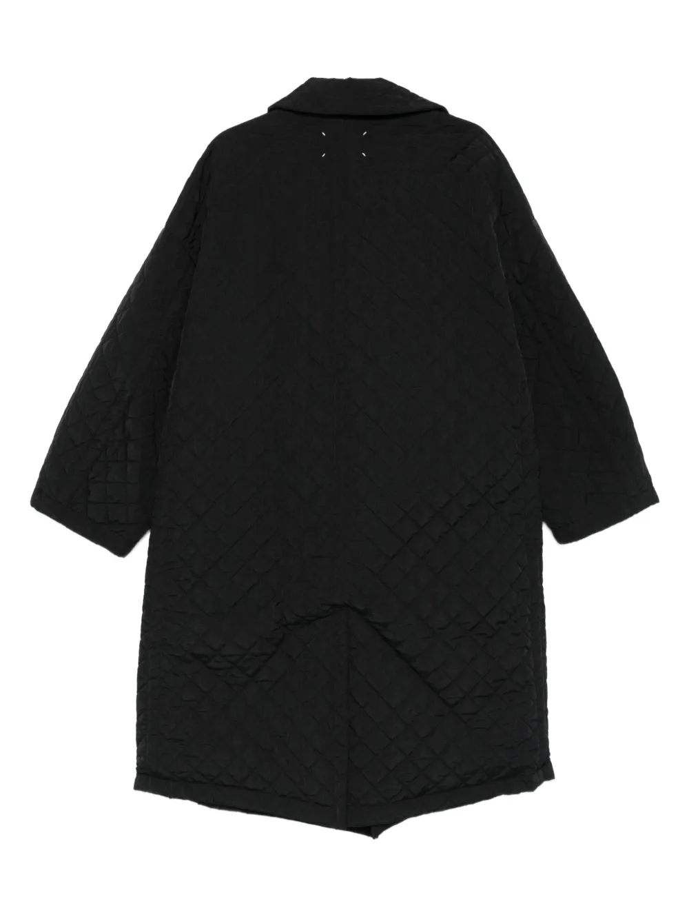 Maison Margiela Four gewatteerde jas met gestikt logo Zwart