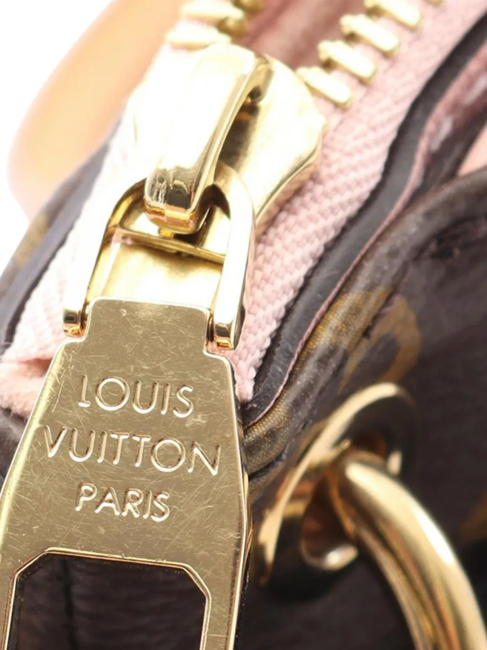 Pre-owned Louis Vuitton 2015 Monogram Pallas Mm Satchel In Brown