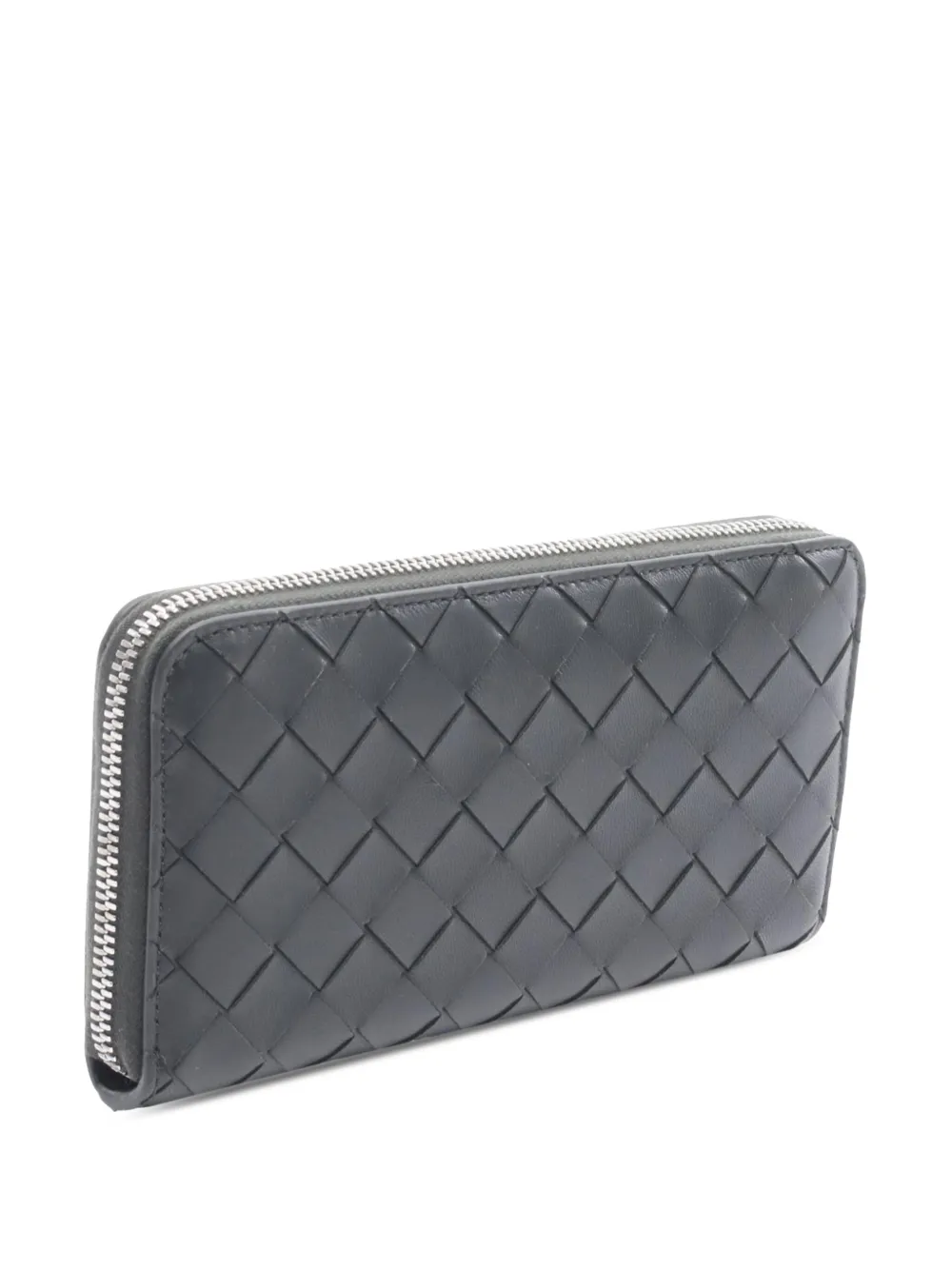 Bottega Veneta Pre-Owned 2012-2025 Leather Intrecciato Diagonal Zip-around Wallet long wallets | Image 2