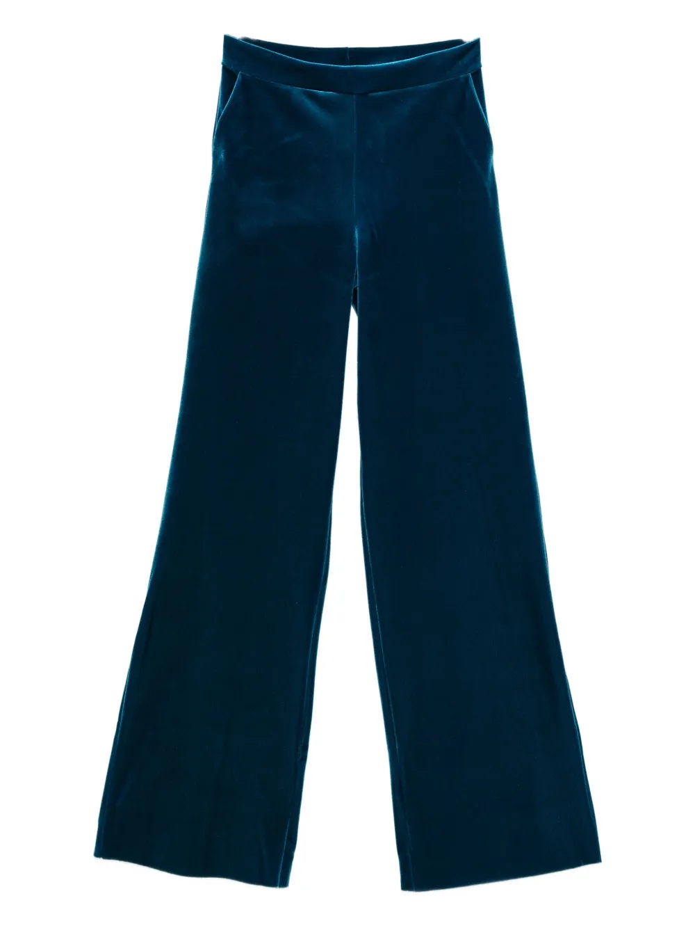 CHIARA BONI La Petite Robe wide-leg velvet trousers - Blu