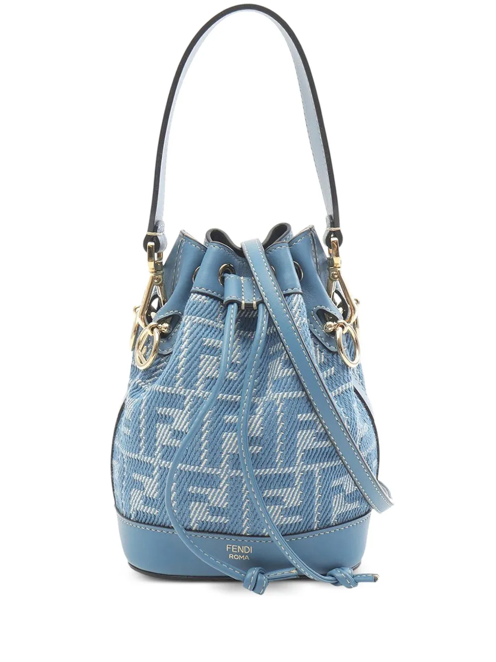 Fendi Pre-Owned 2010-2025 Mini Canvas Mon Tresor bucket bag - ブルー Fendi Pre-Owned 2010-2025 Mini Canvas Mon Tresor bucket bag - ブルー