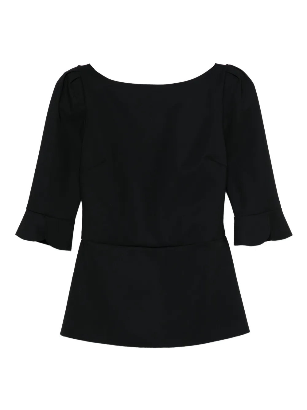 Chiara Boni La Petite Robe Boat Neck Blouse In Black