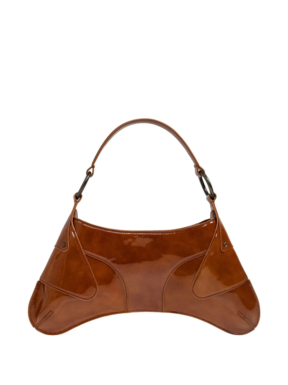 Knwls Razr Logo-lettering Shoulder Bag In Brown