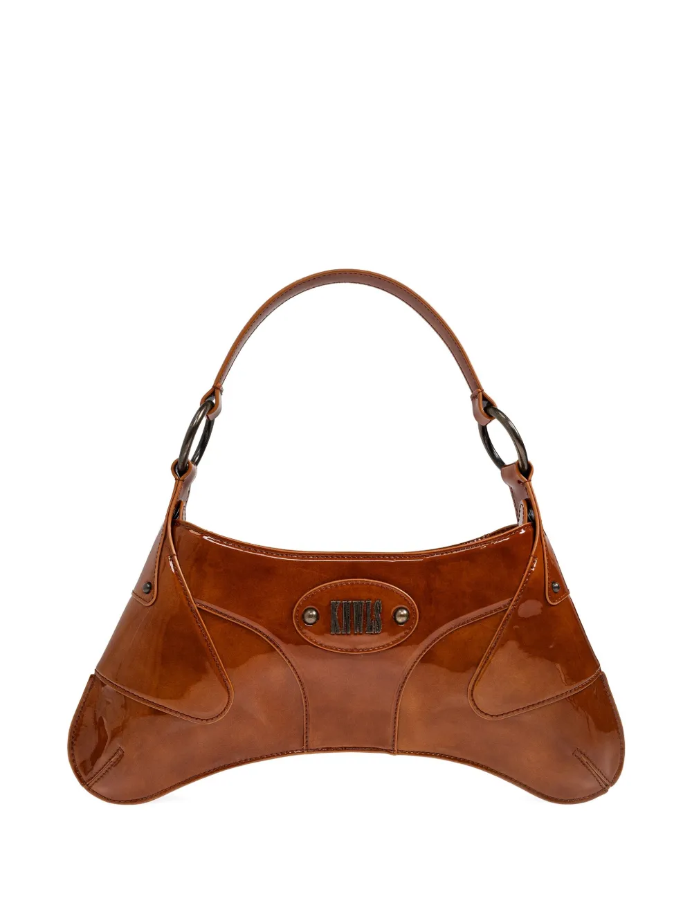 Knwls Razr Logo-lettering Shoulder Bag In Brown