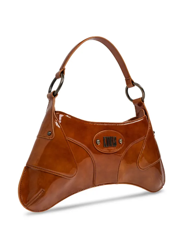 KNWLS Razr logo-lettering Shoulder Bag | Brown | FARFETCH RO