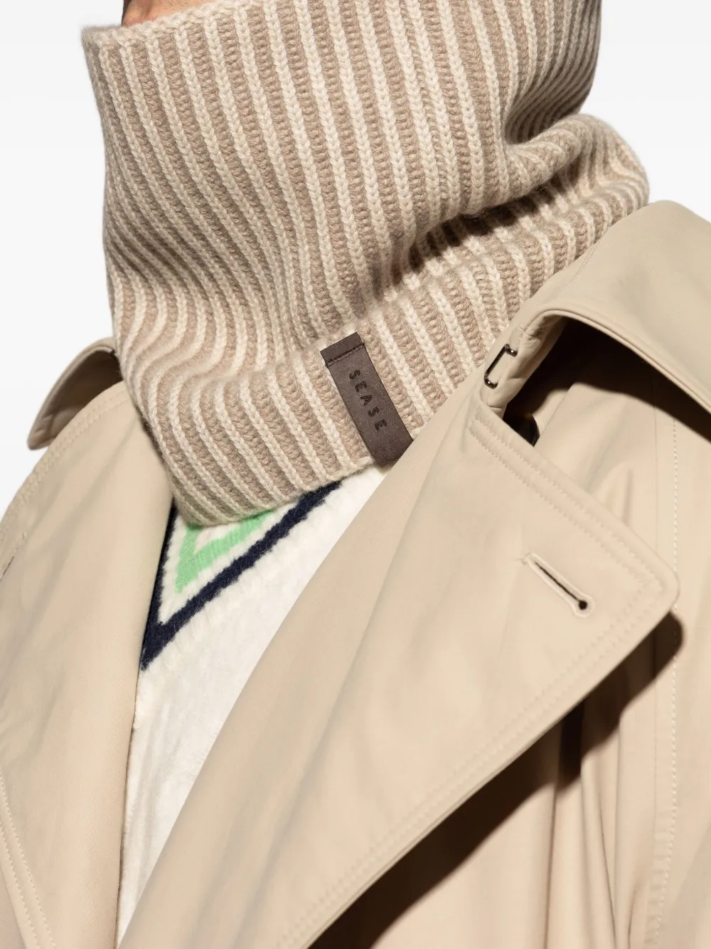 Sease ribbed scarf - Beige