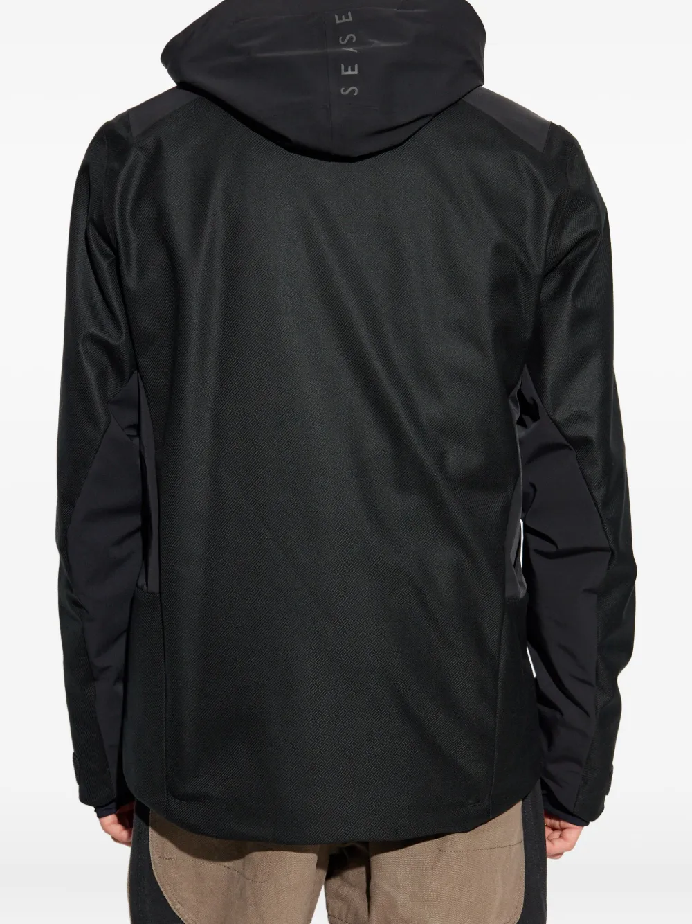 Sease Hooded Zip Jacket In Black