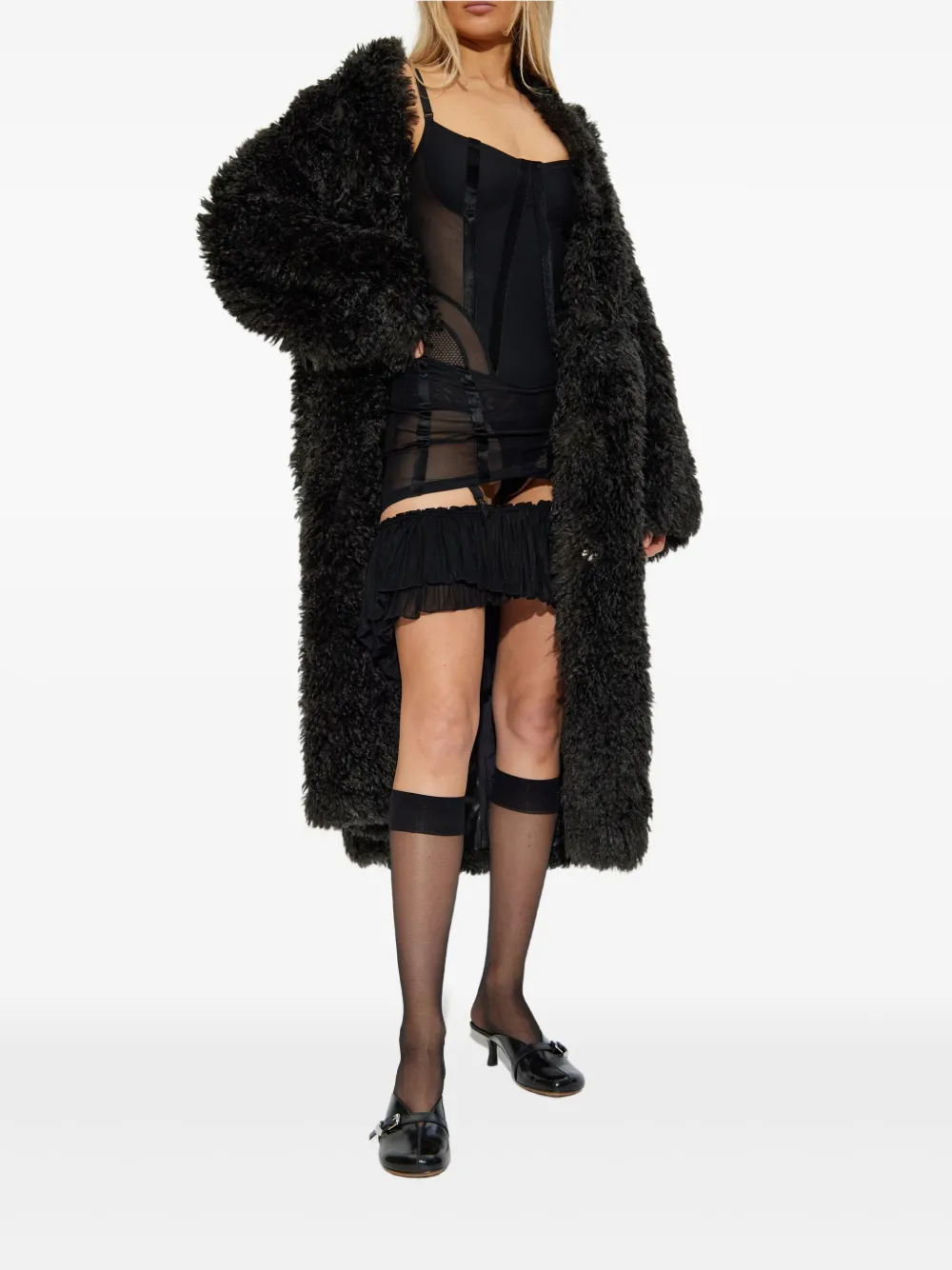 KNWLS Gerüschtes Uma Minikleid mit Hosenträgern | Cocktail- & Partykleider | Image 2