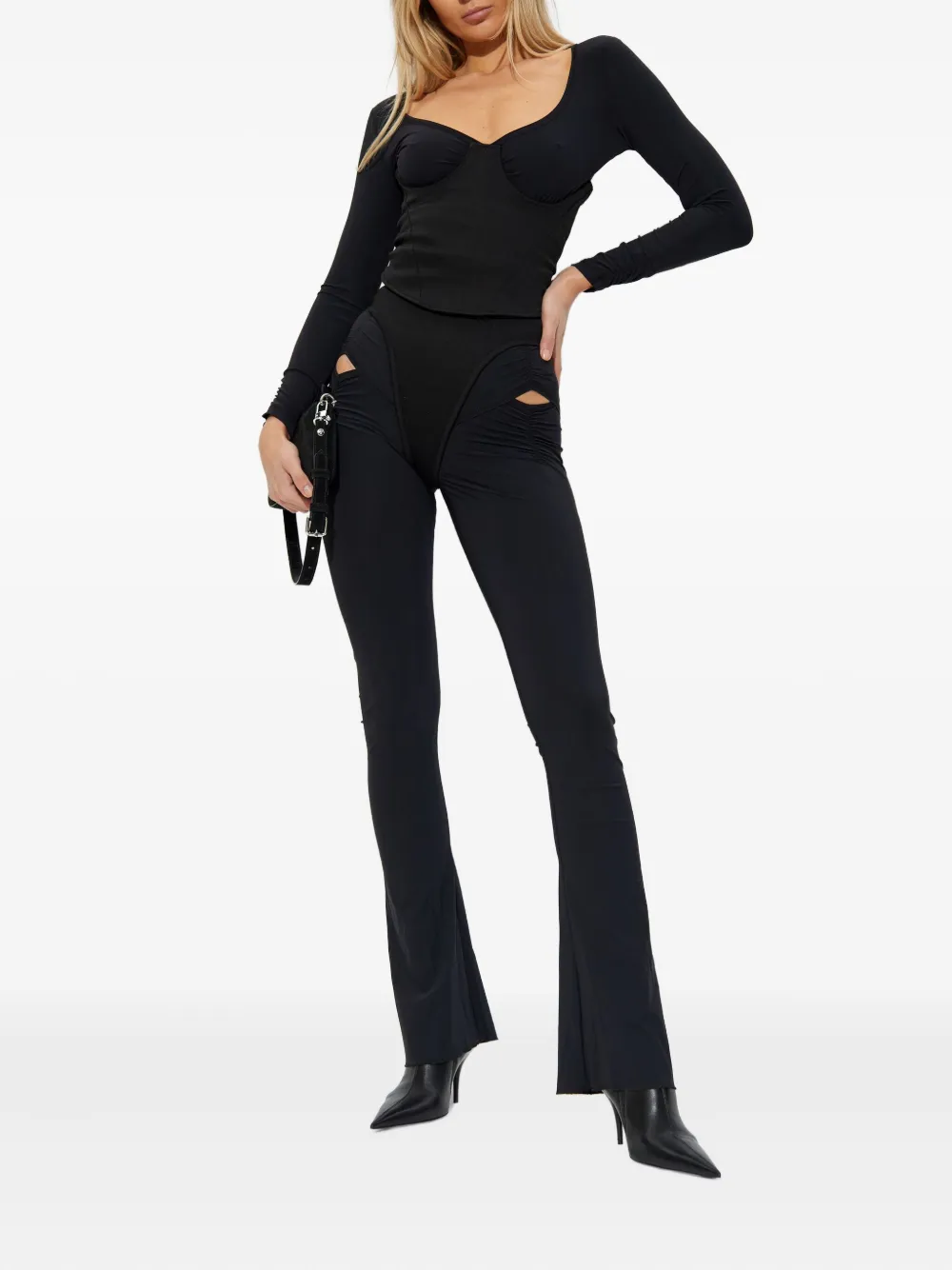KNWLS Scythe legging met ruches - Zwart