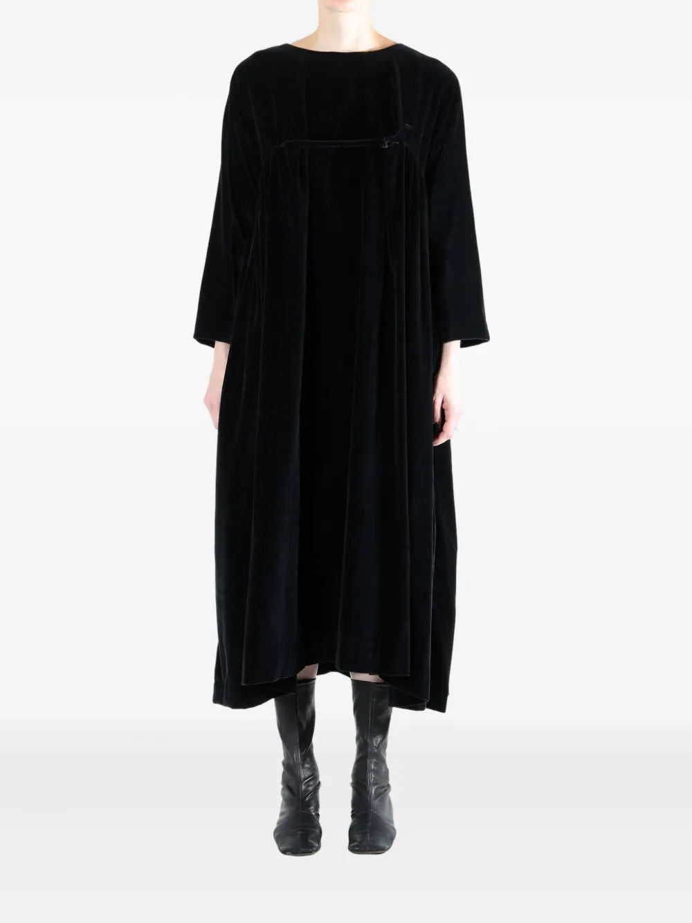 Daniela Gregis vestido midi de algodón | negro | Image 1