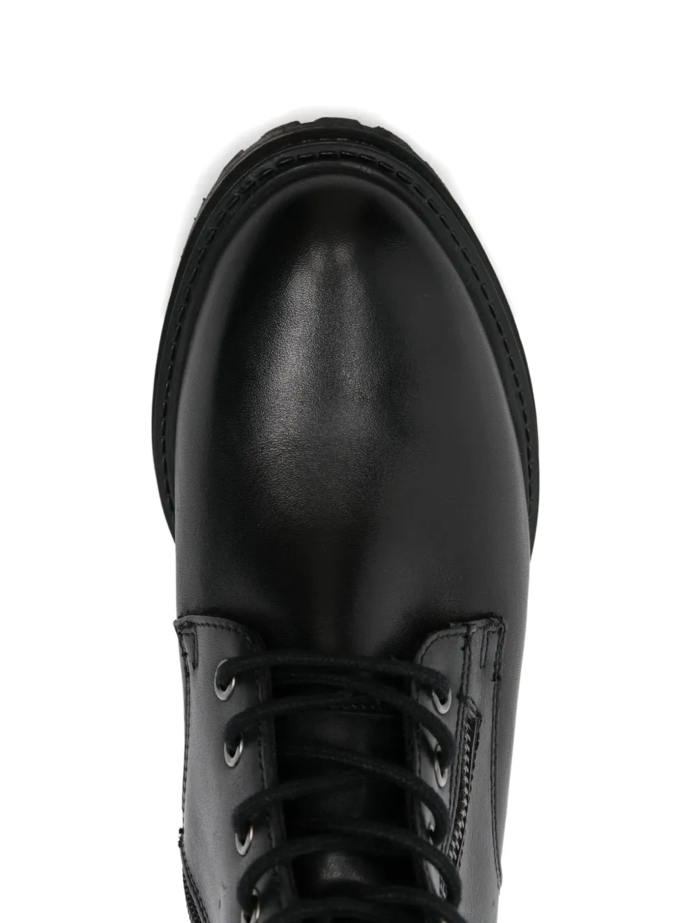 Geox Zip-up Combat Boots In Black
