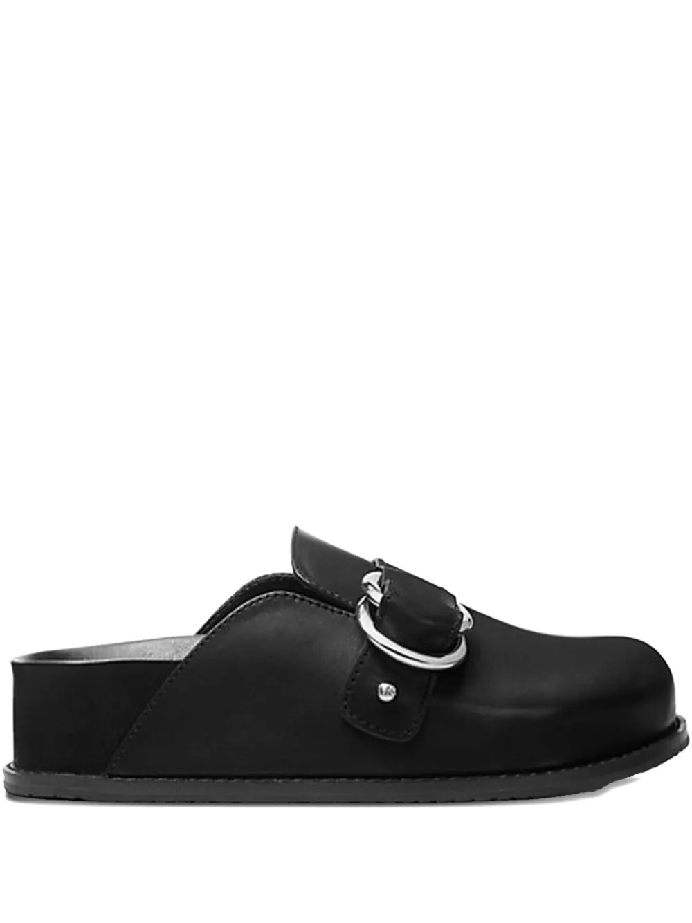 Michael Kors Jaden Leather Clogs In Black