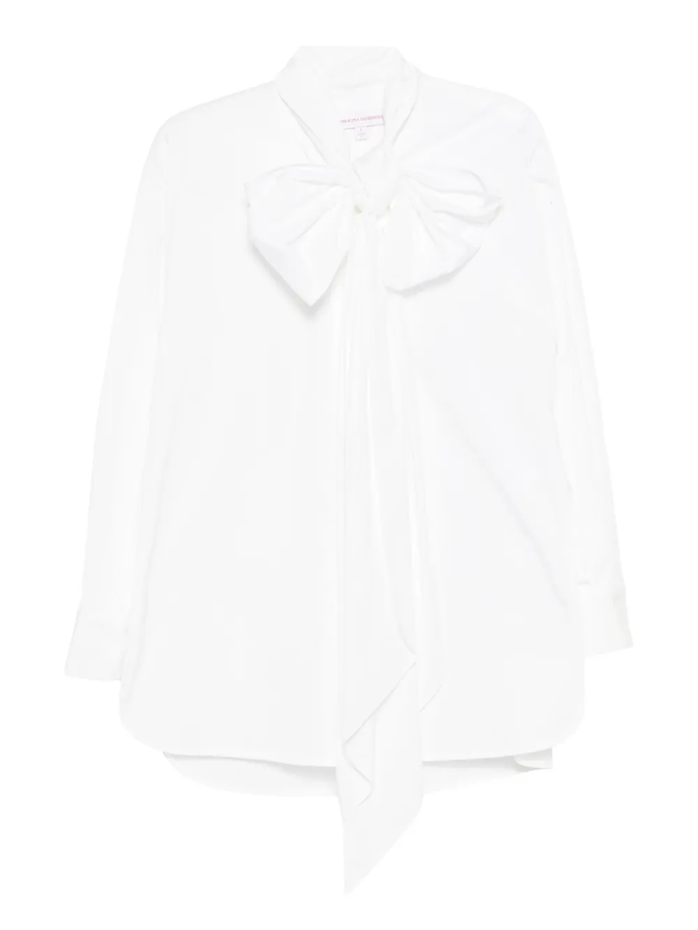 Carolina+Herrera+blouse+à+detail+de+nœud+-+Blanc