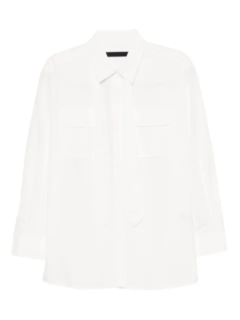 Juun.J detachable-scarf blouse