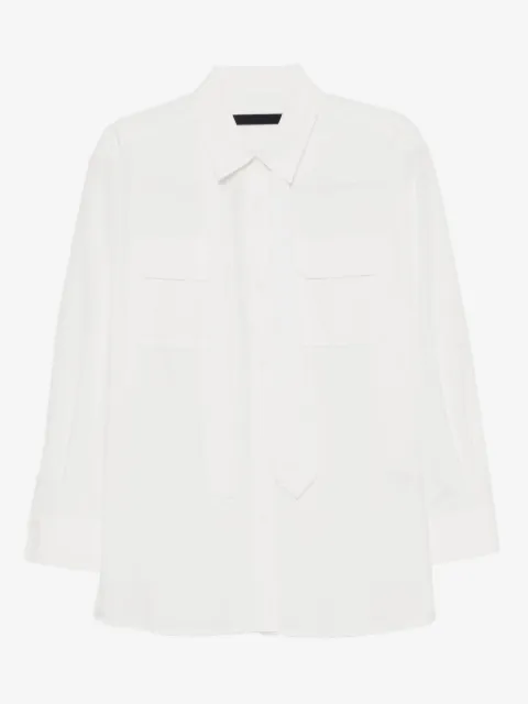 Juun.J detachable-scarf blouse