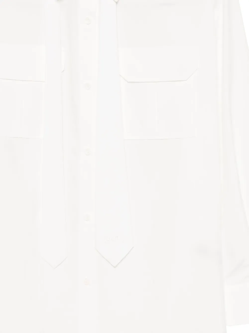 Juun.J Blouse met afneembare sjaal Wit