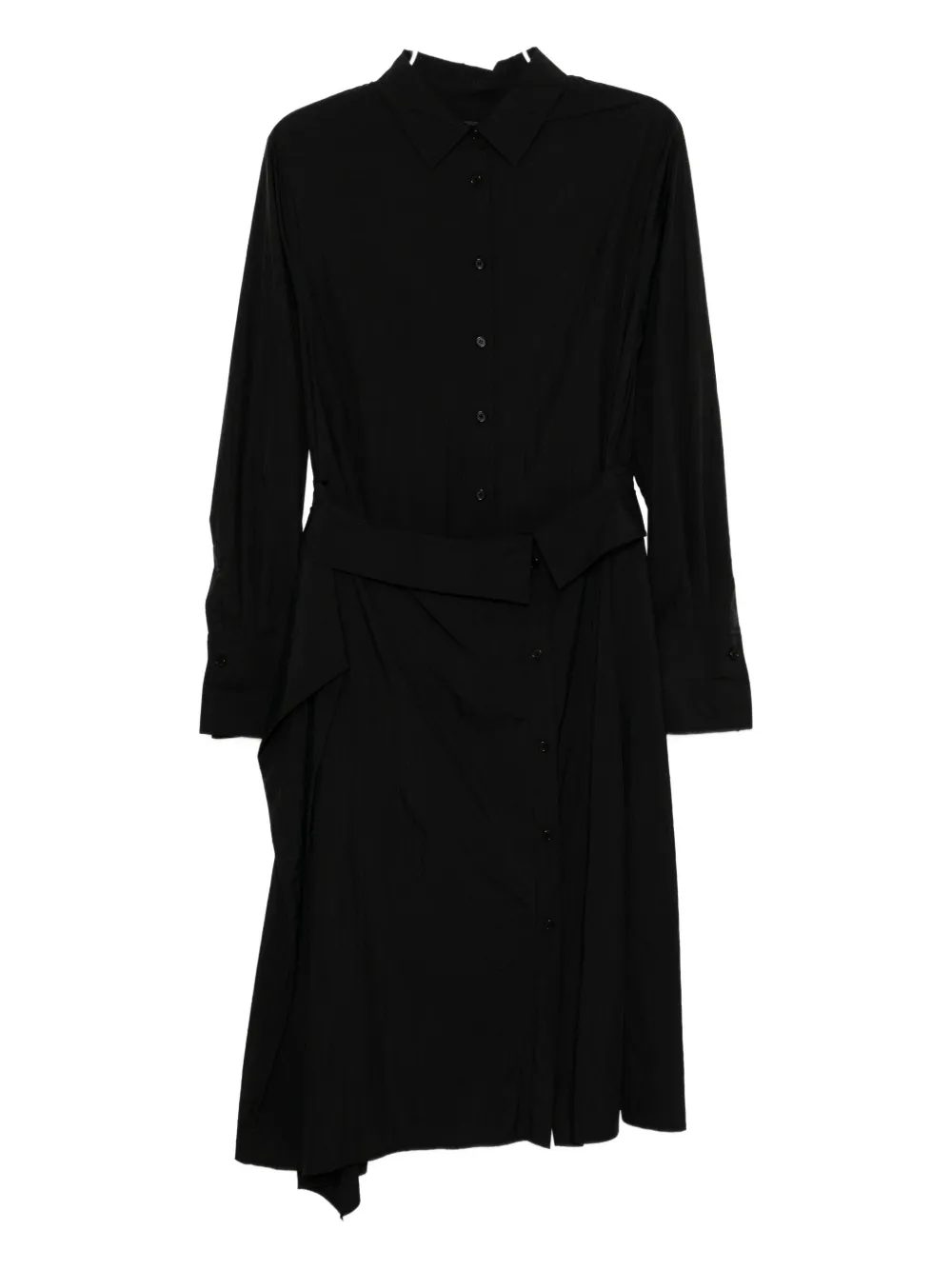 Juun.J belted-waist shirt dress - Nero