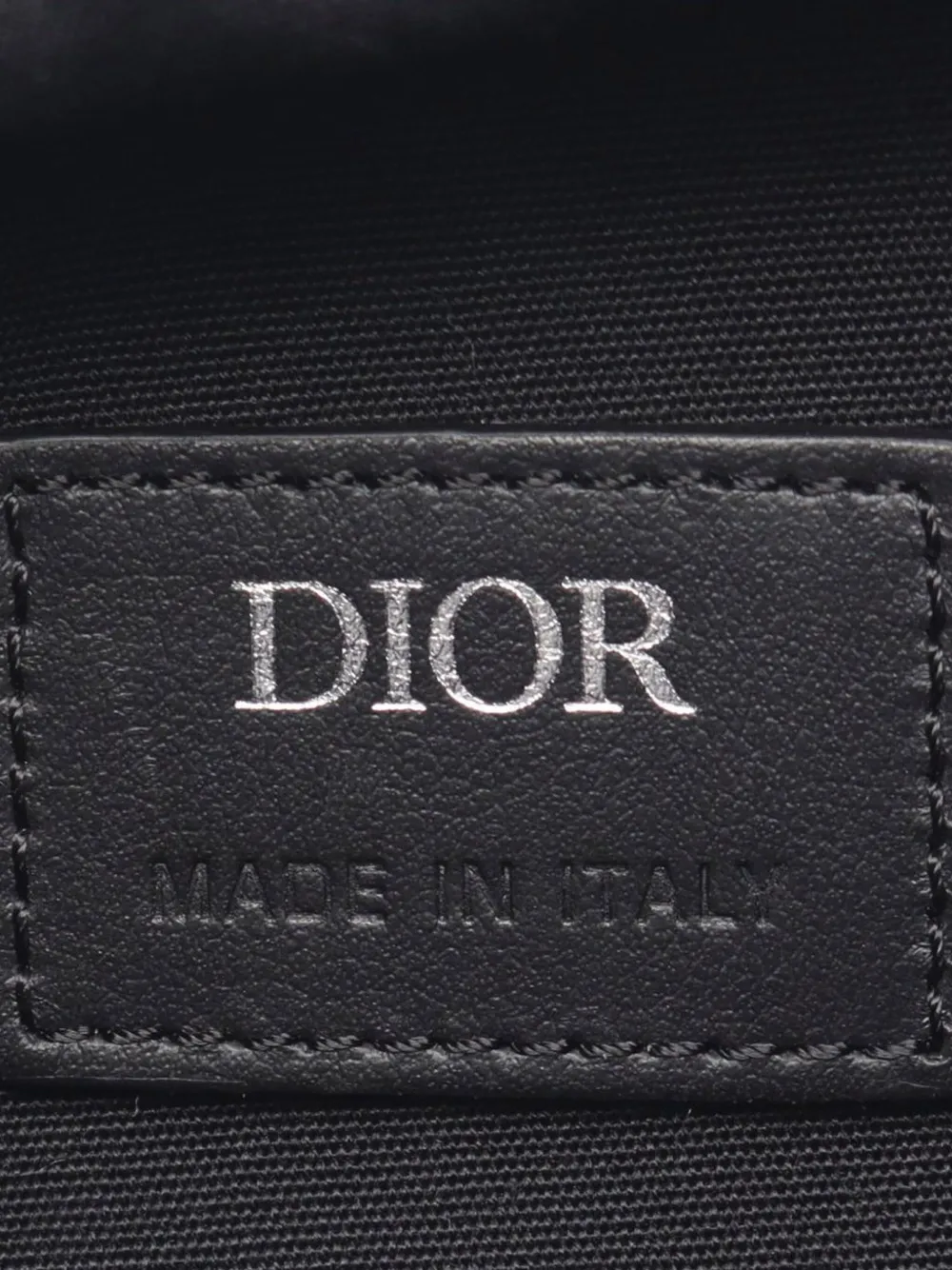 Pre-owned Dior 2021-2025 Cd Diamond Coated Canvas Lingot 22 Bag Crossbody Bag In Black