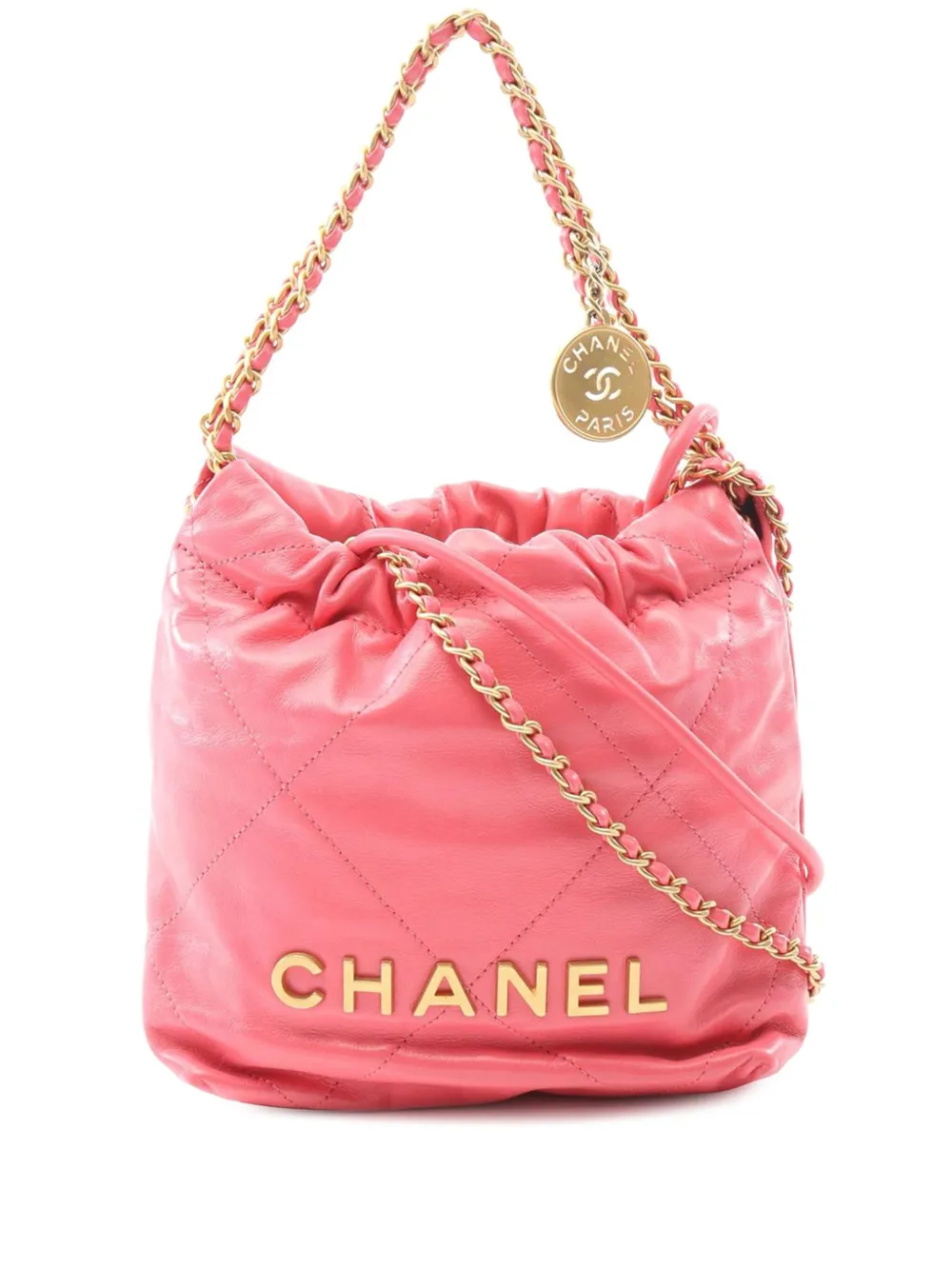 CHANEL Pre-Owned 2021-2025 Mini Shiny Calfskin 22 Handbag satchel - CHANEL Pre-Owned 2021-2025 Mini Shiny Calfskin 22 Handbag satchel -