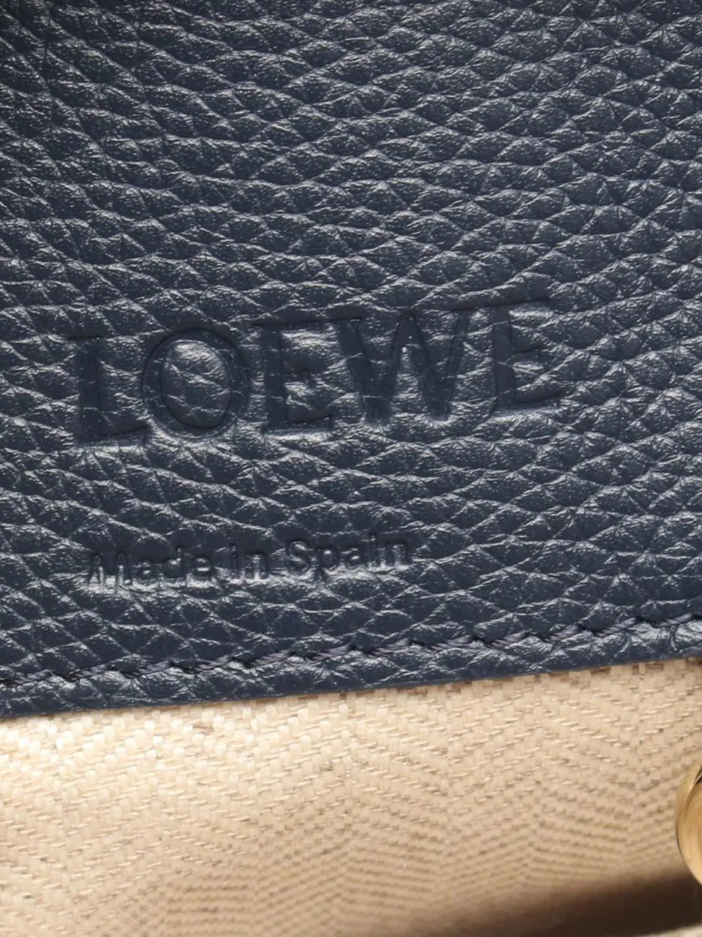 Pre-owned Loewe 2000-2025 Soft Grained Calfskin Compact Hammock Bag Satchel In Blue