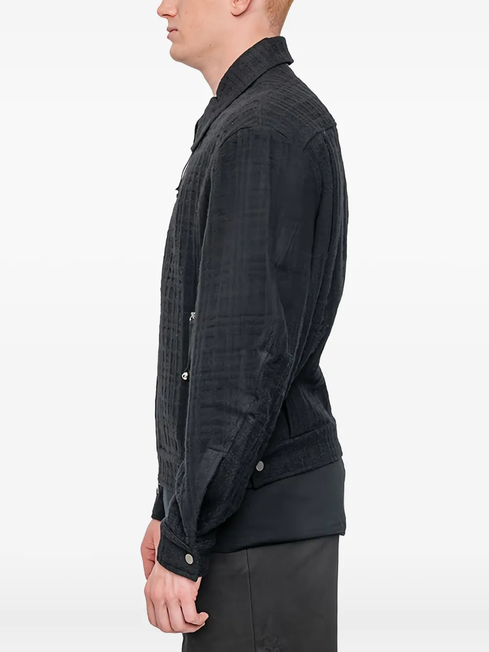 Joe Chia Maul Zipped Overshirt In Black