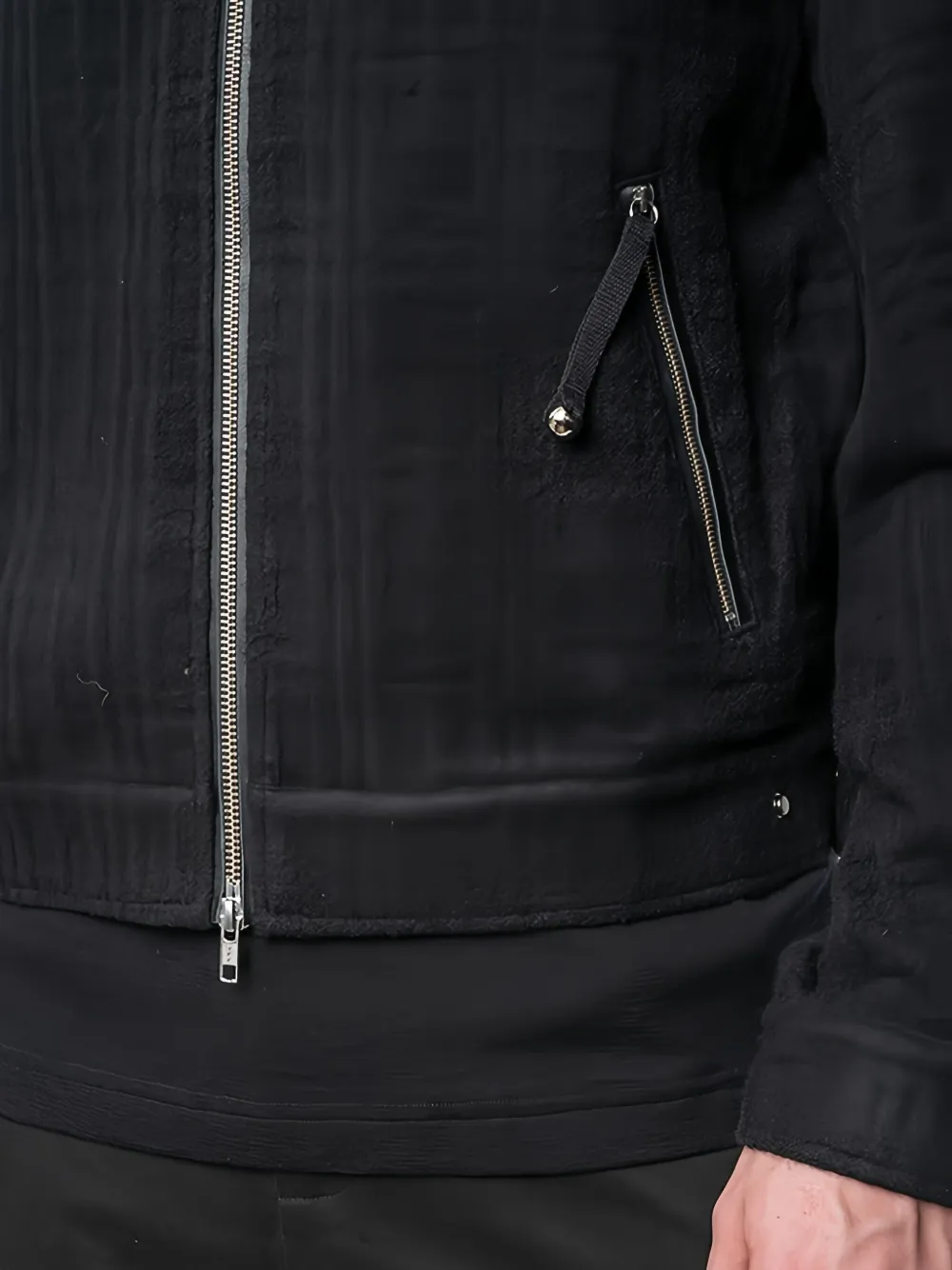 Joe Chia Maul Zipped Overshirt In Black