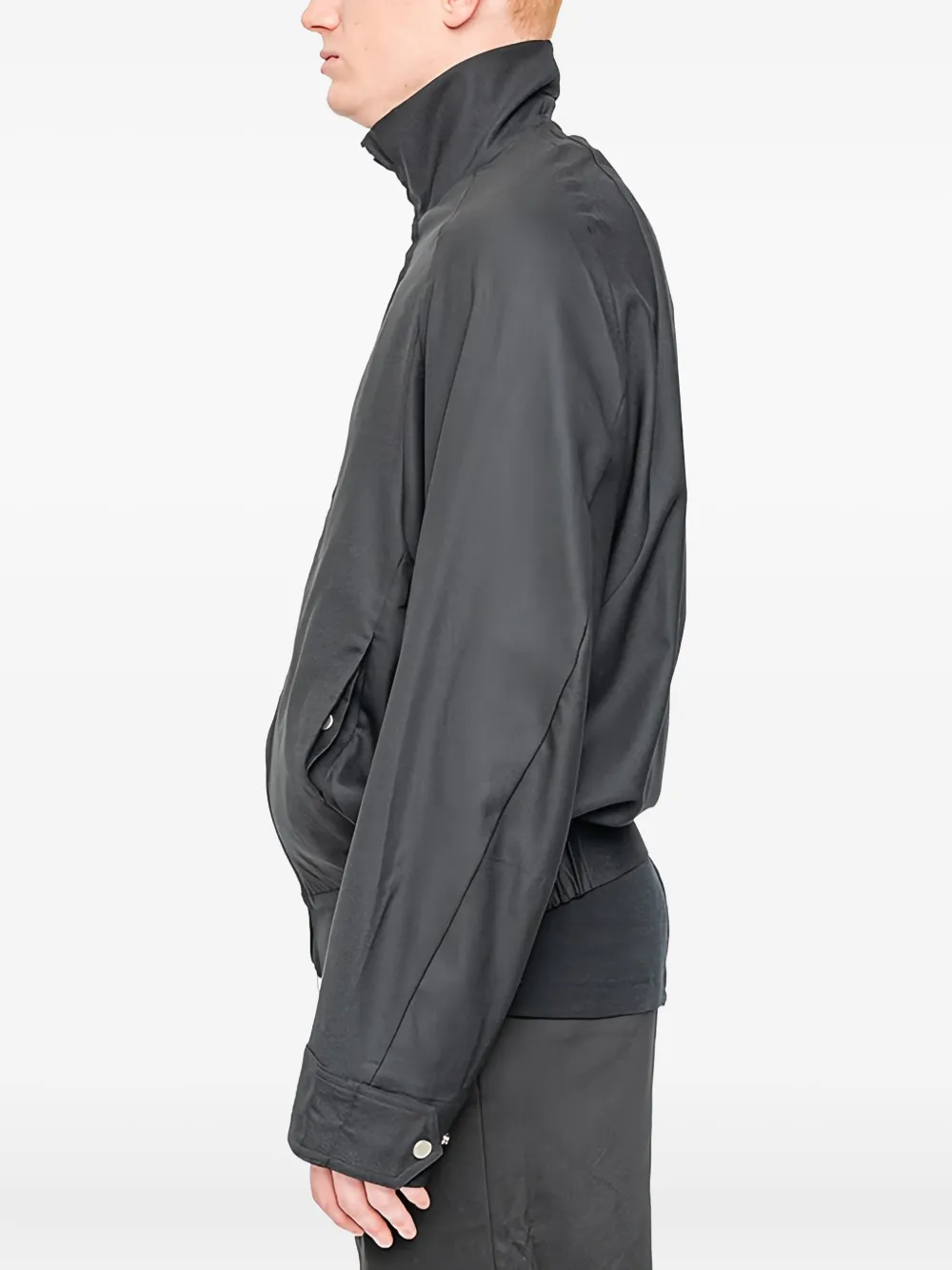 Joe Chia Zip Bane Wool Jacket In Black