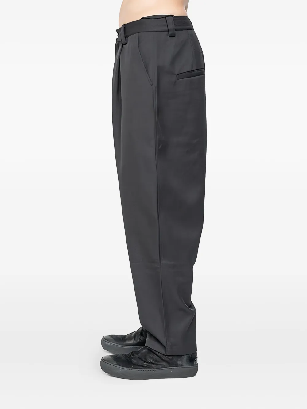 Joe Chia Glide pleated trousers - Zwart
