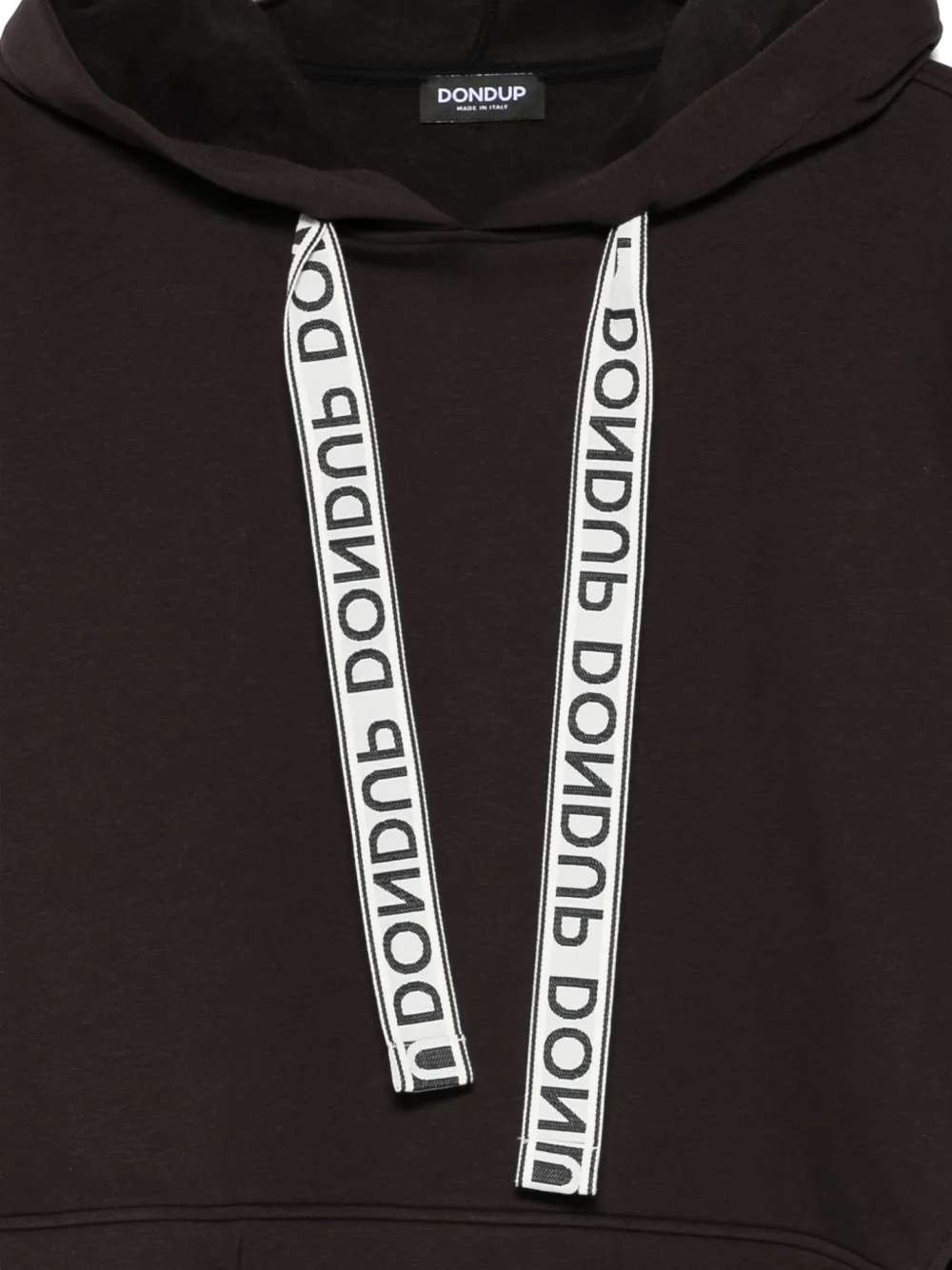 DONDUP Hoodie met logoband Zwart