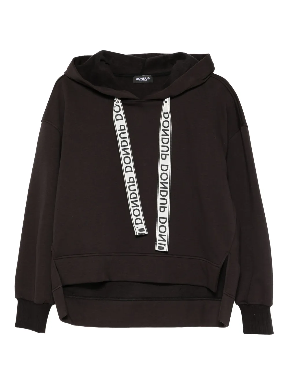DONDUP logo-tape hoodie - Nero