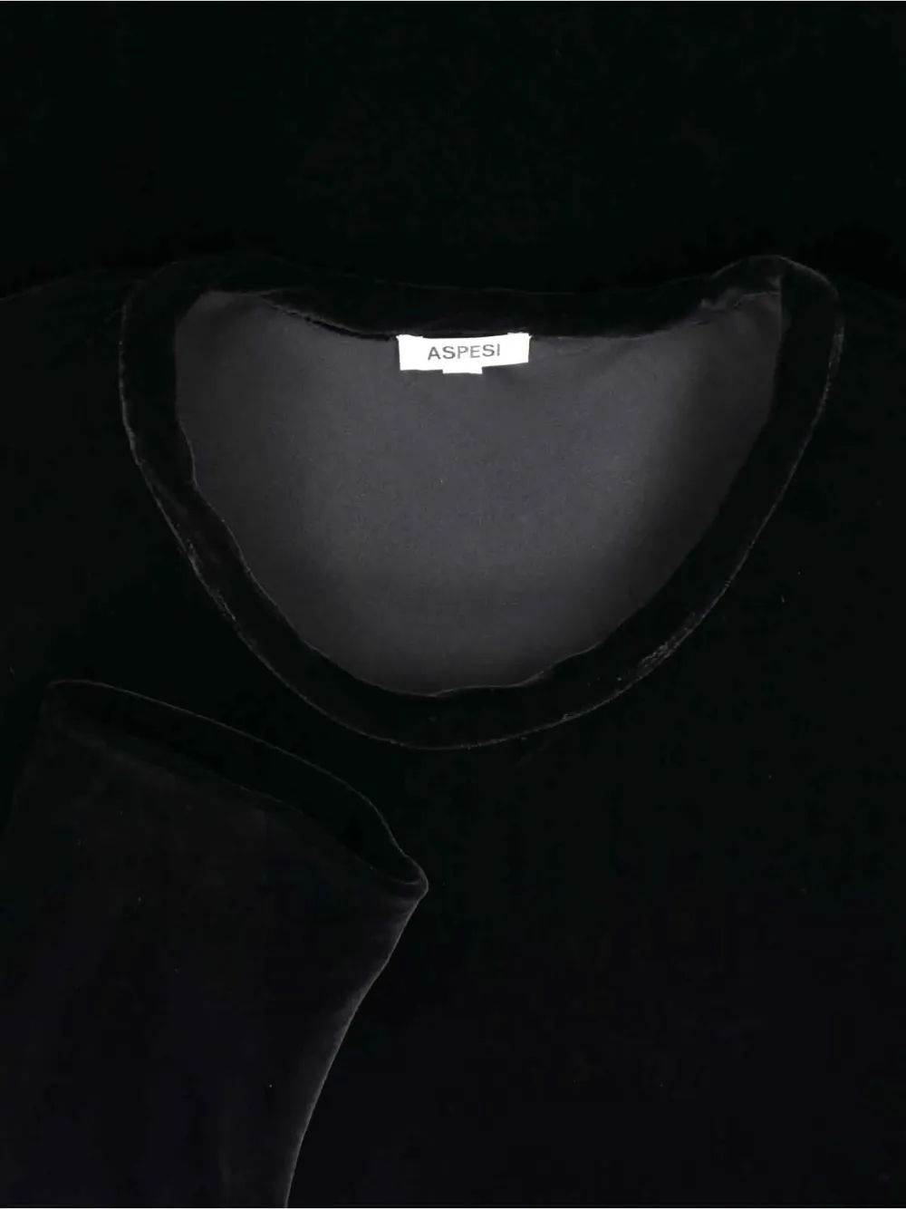 ASPESI Fluwelen midi-jurk Zwart