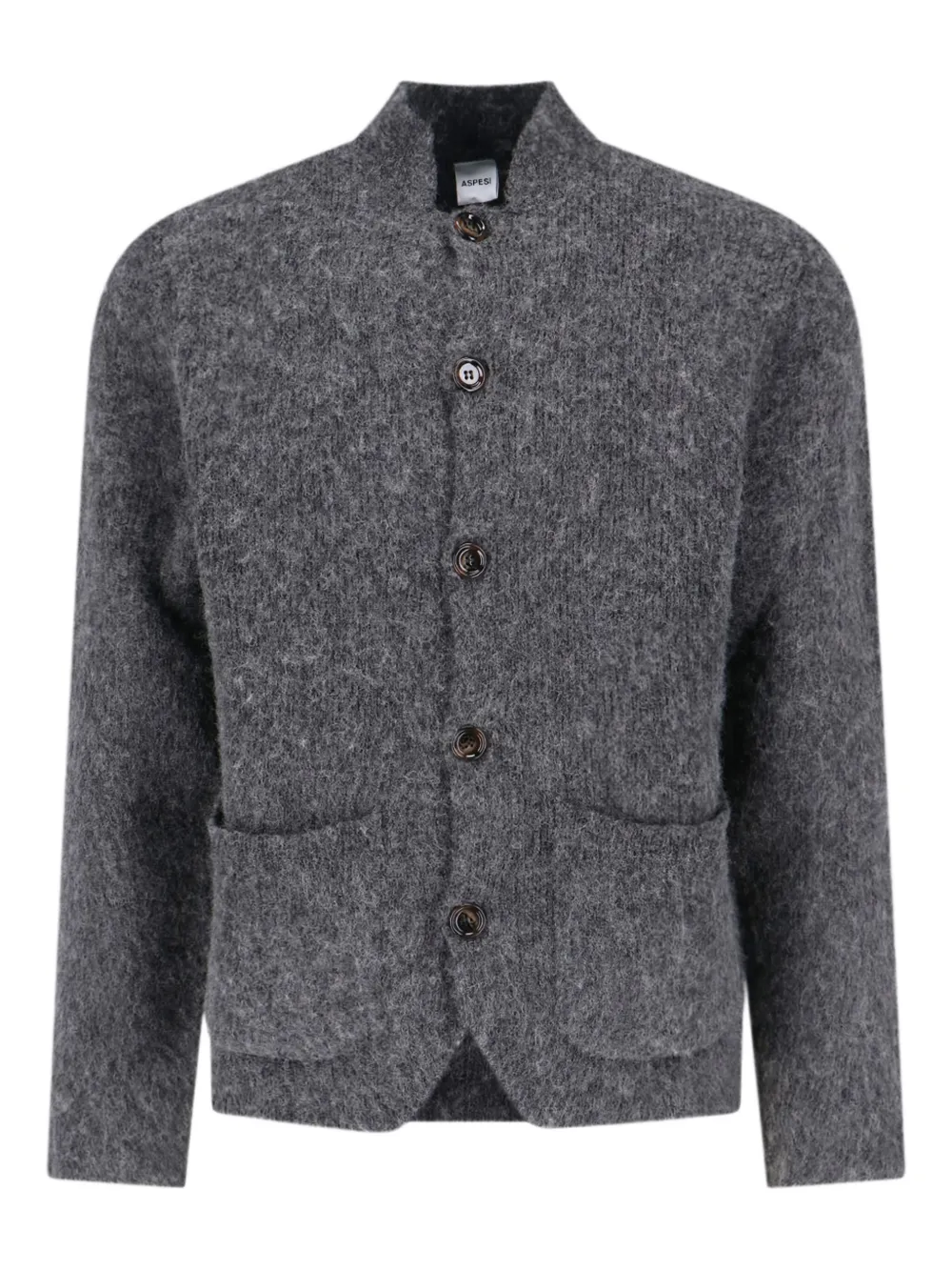 ASPESI button-up patch-pocket cardigan | Grey | Image 1
