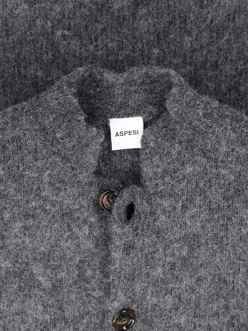 Aspesi Button-up Patch-pocket Cardigan In Gray