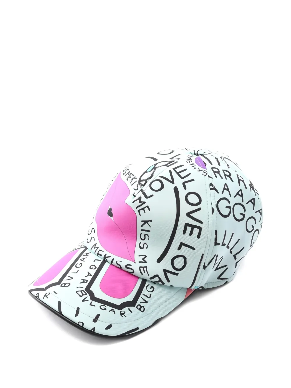 Bvlgari Pre-Owned 2010s Onomatopoeia printed silk cap | Green | Image 1