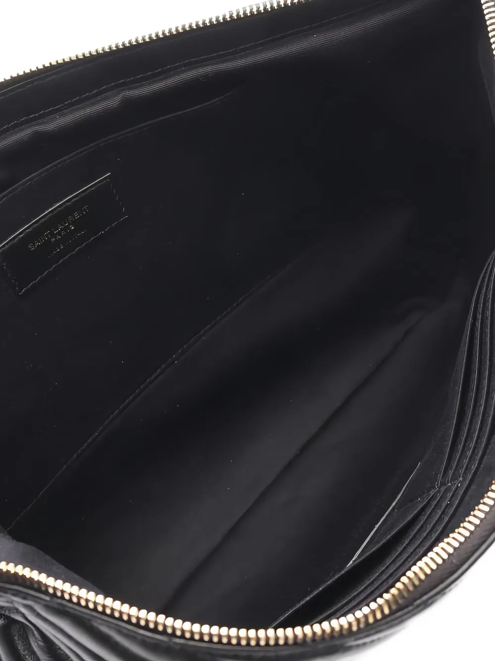 Pre-owned Saint Laurent 2020s Cassandre Clutch Bag In Black