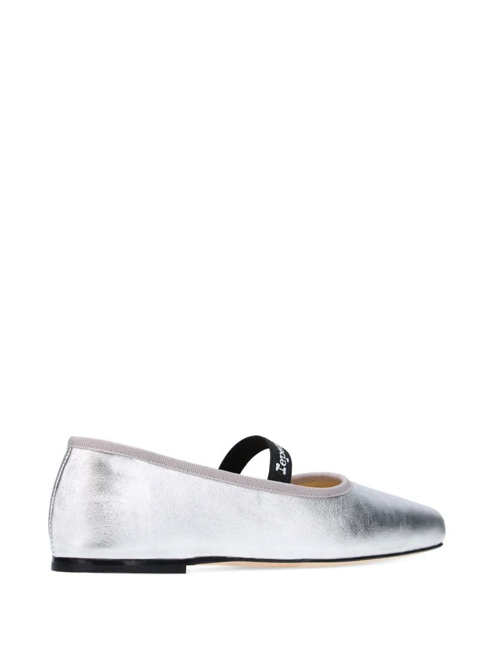 Repetto Lisbeth Square-toe Strap Ballet Flats In Silver