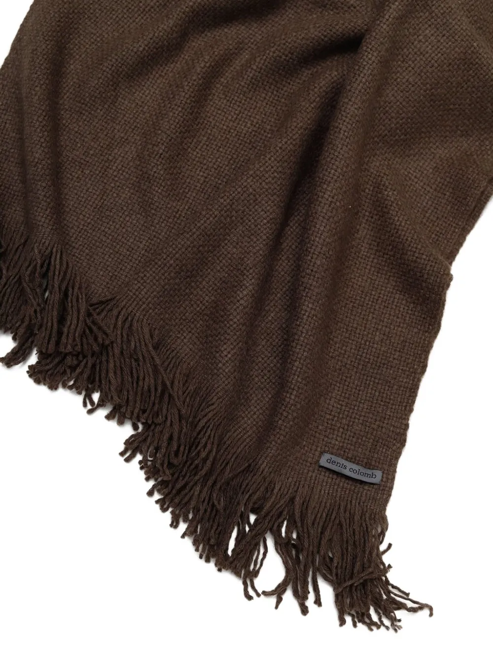 Denis Colomb Nubby Fringe Stole In Brown