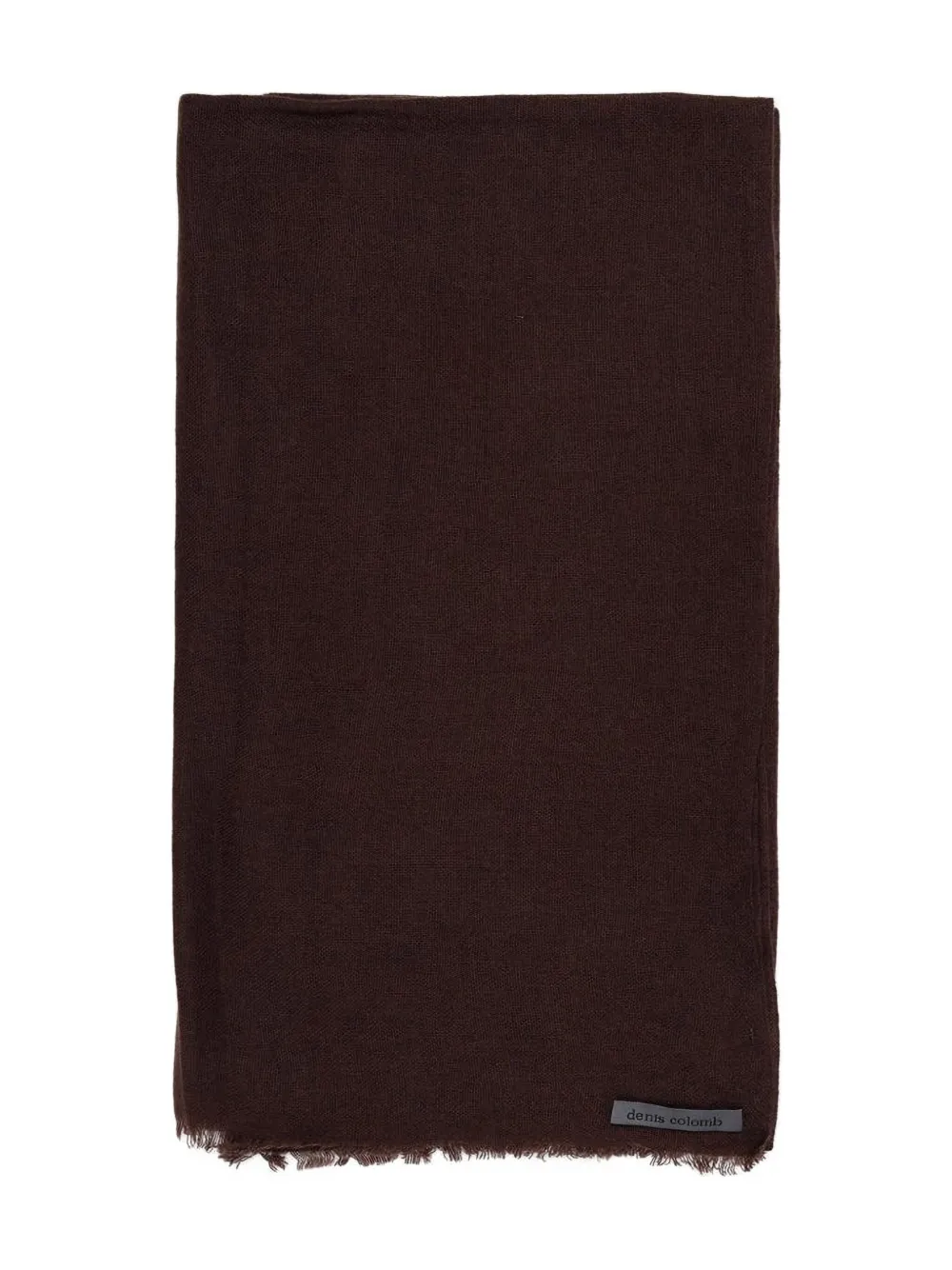 Denis Colomb Fringed Ring Shawl Scarve In Brown
