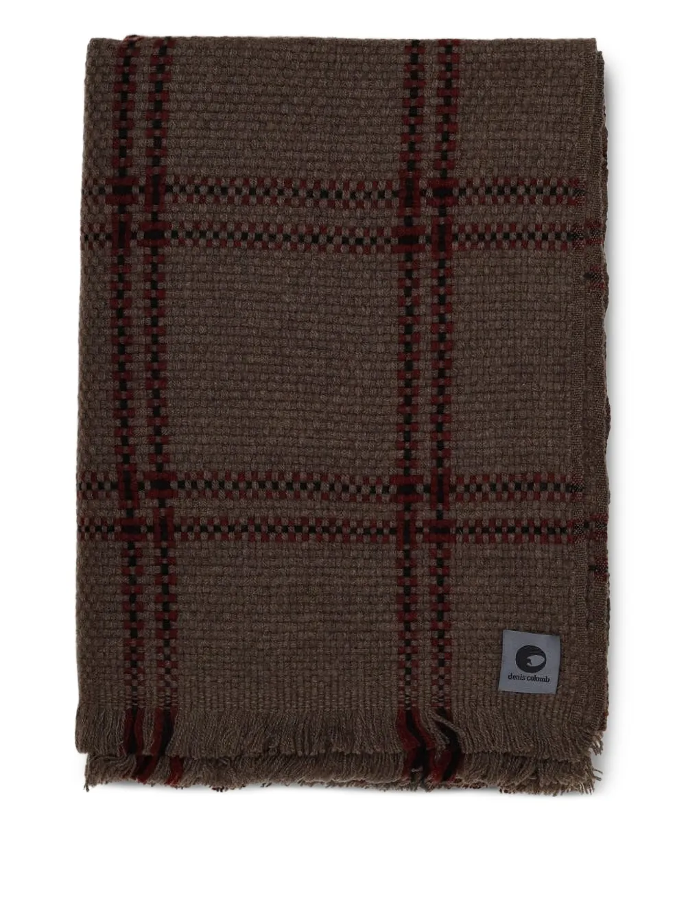 Denis Colomb Sutai Throw checked fringed blanket | Brown | Image 1