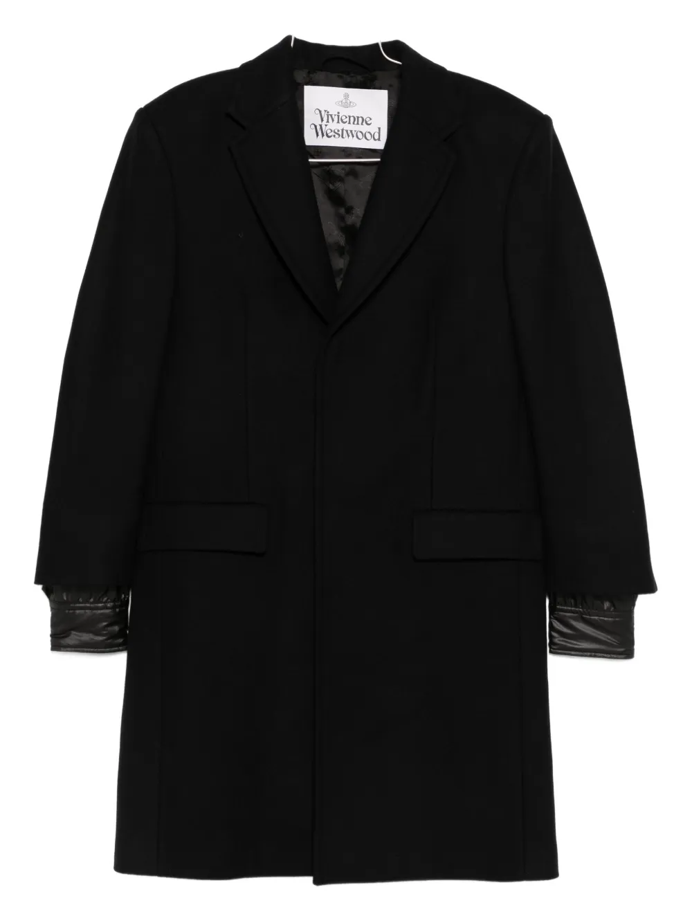 Vivienne Westwood Virgin Wool Blend Single-breasted Coat In Black