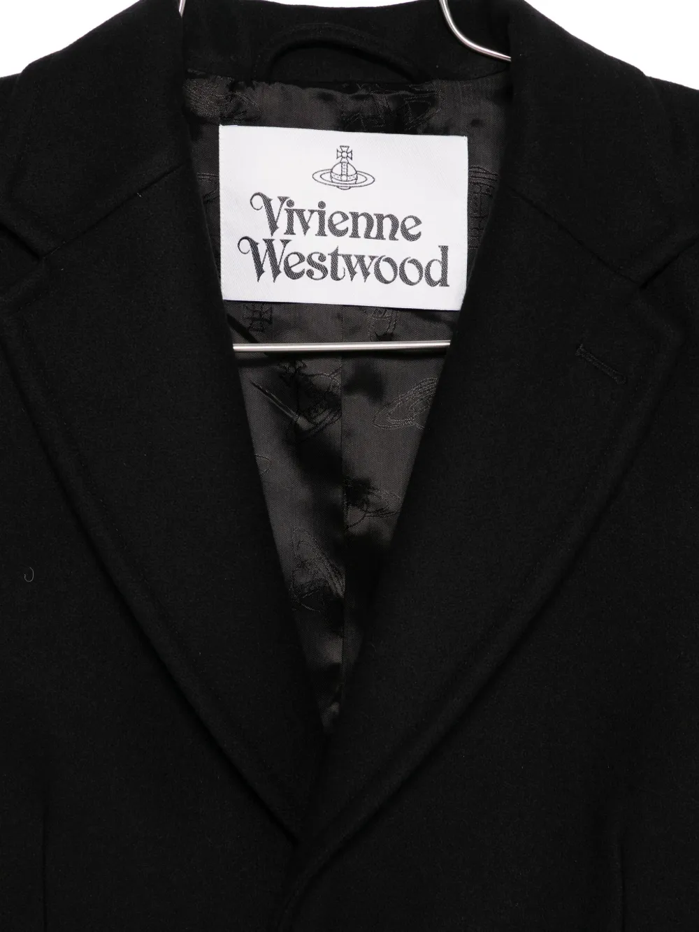 Vivienne Westwood Virgin Wool Blend Single-breasted Coat In Black