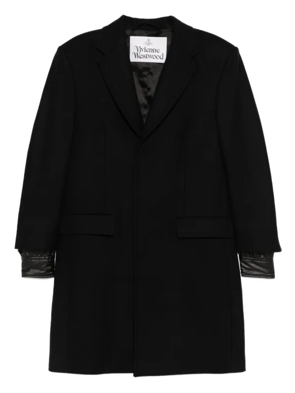 Vivienne Westwood Virgin Wool Blend Single-breasted Coat in Black