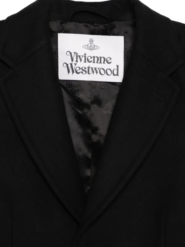 Vivienne Westwood Virgin Wool Blend single-breasted Coat | Black