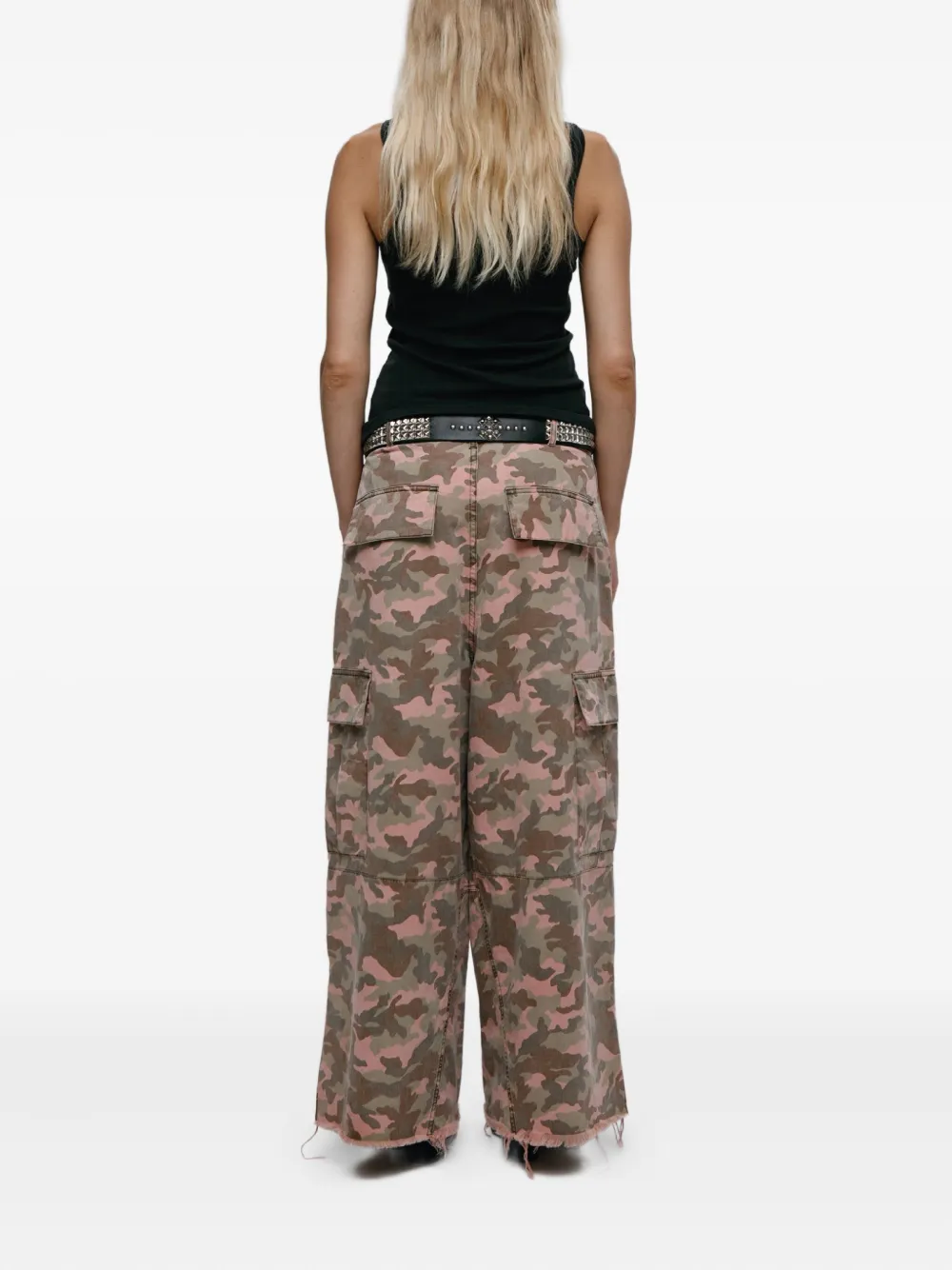 Mainless Camouflage Print Trousers In Brown