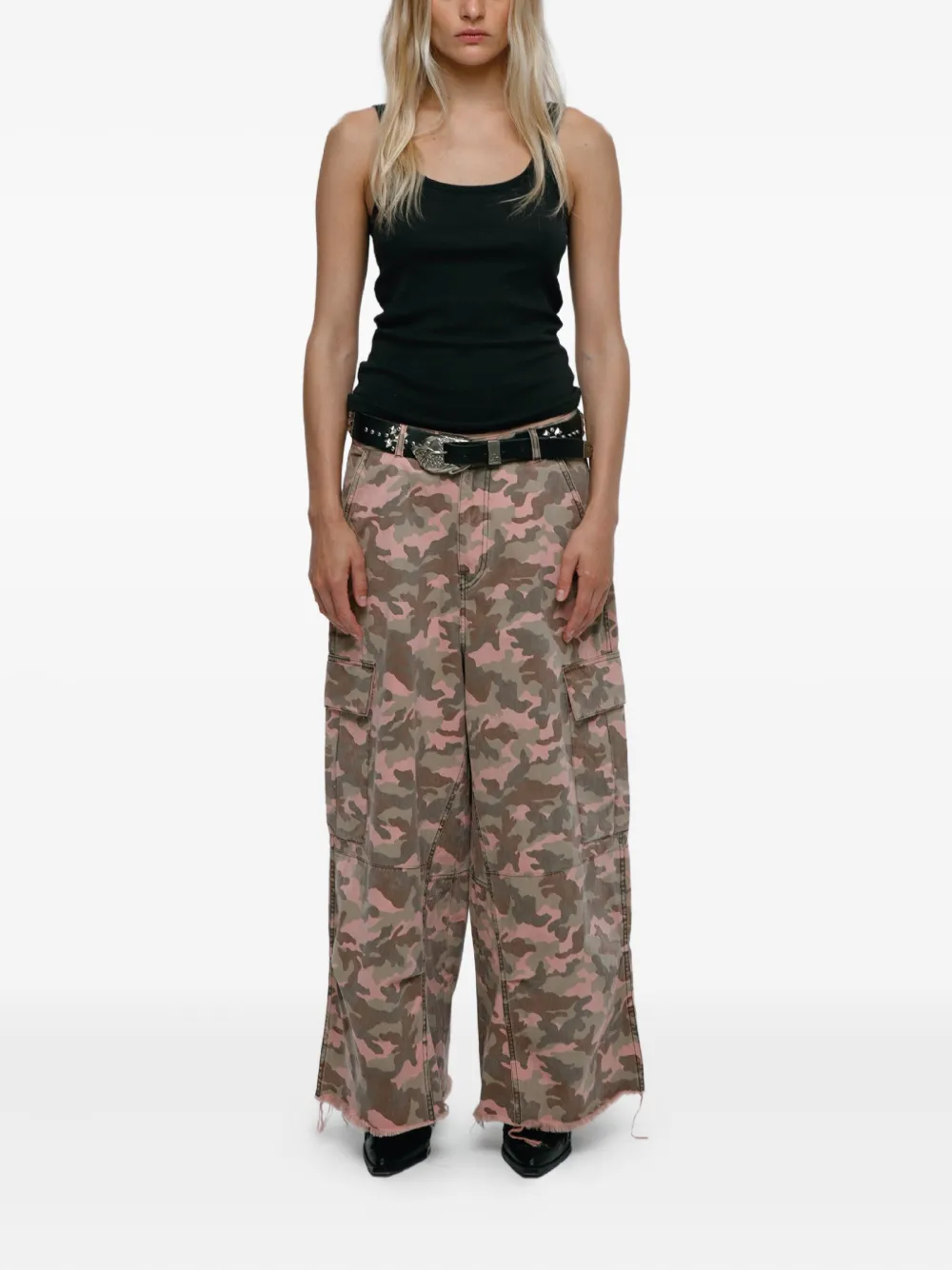 Mainless camouflage print trousers | Flared & Bell-Bottom Pants | Image 2