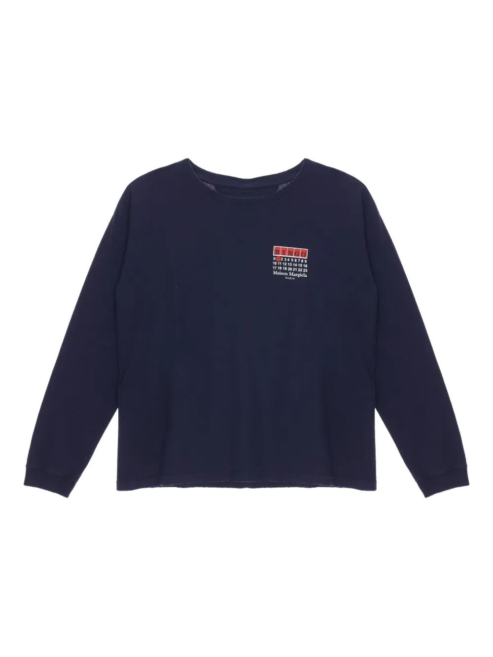 Maison Margiela Bingo Long-sleeve T-shirt In Blue