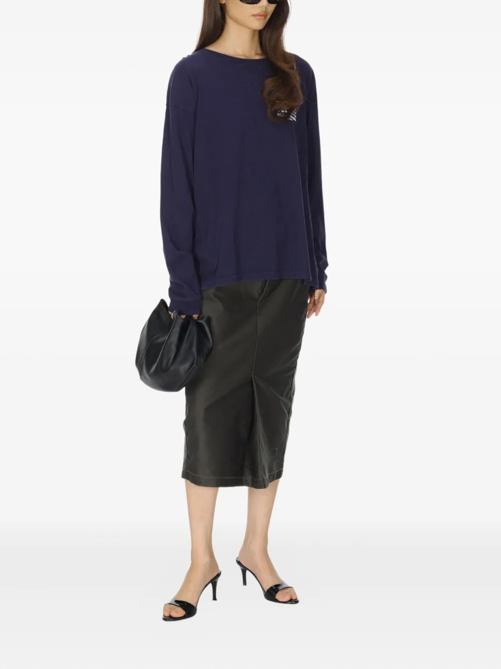 Maison Margiela Bingo Long-sleeve T-shirt In Blue